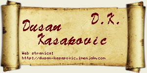 Dušan Kasapović vizit kartica